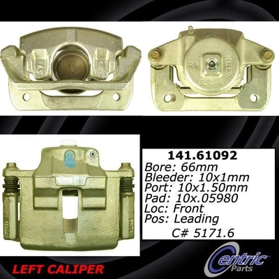 Front Left Rebuilt Caliper With Hardware by CENTRIC PARTS - 141.61092 pa4