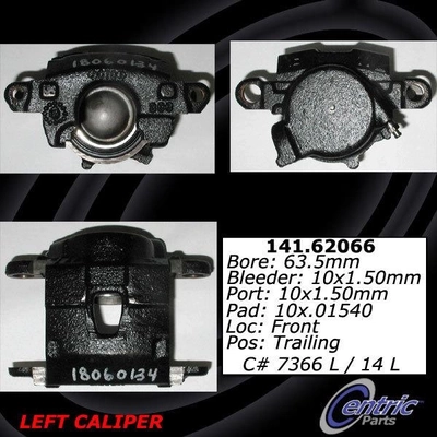 Front Left Rebuilt Caliper With Hardware by CENTRIC PARTS - 141.62066 pa2