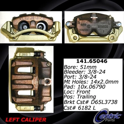 Front Left Rebuilt Caliper With Hardware by CENTRIC PARTS - 141.65046 pa6