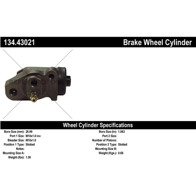 Front Left Wheel Cylinder by CENTRIC PARTS - 134.43021 pa1
