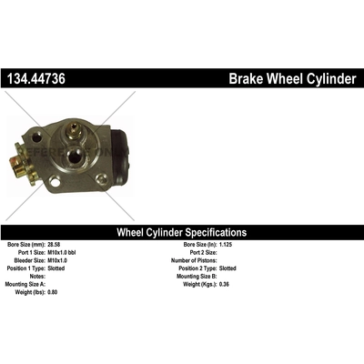 Front Left Wheel Cylinder by CENTRIC PARTS - 134.44736 pa1