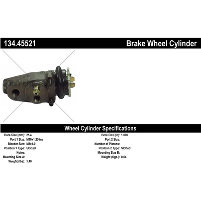 Front Left Wheel Cylinder by CENTRIC PARTS - 134.45521 pa1