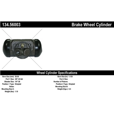 Cylindre de roue avant gauche de CENTRIC PARTS - 134.56003 pa1