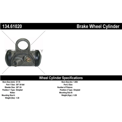 Front Left Wheel Cylinder by CENTRIC PARTS - 134.61020 pa1