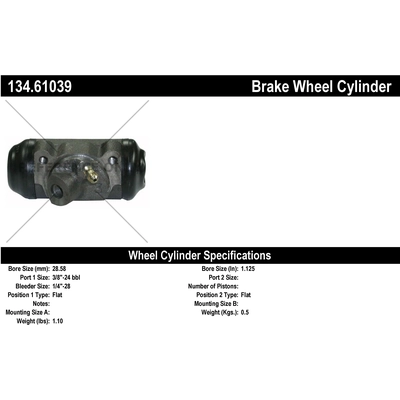 Front Left Wheel Cylinder by CENTRIC PARTS - 134.61039 pa2