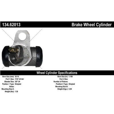 Front Left Wheel Cylinder by CENTRIC PARTS - 134.62013 pa1