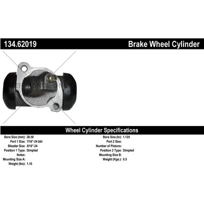 Front Left Wheel Cylinder by CENTRIC PARTS - 134.62019 pa2