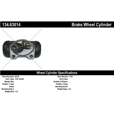 Front Left Wheel Cylinder by CENTRIC PARTS - 134.63014 pa1