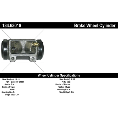 Front Left Wheel Cylinder by CENTRIC PARTS - 134.63018 pa2