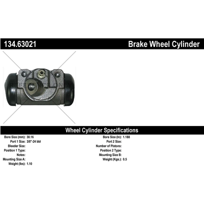 Front Left Wheel Cylinder by CENTRIC PARTS - 134.63021 pa2