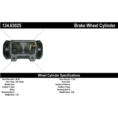 Front Left Wheel Cylinder by CENTRIC PARTS - 134.63025 pa1