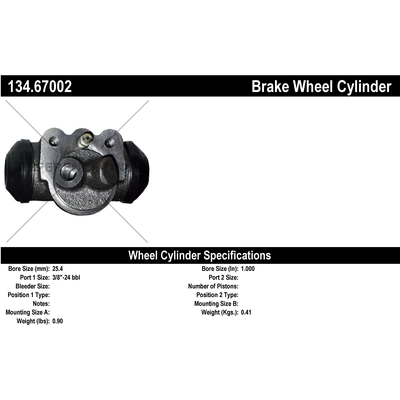 Front Left Wheel Cylinder by CENTRIC PARTS - 134.67002 pa2