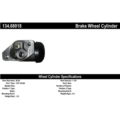 Front Left Wheel Cylinder by CENTRIC PARTS - 134.68018 pa1