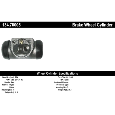 Front Left Wheel Cylinder by CENTRIC PARTS - 134.70005 pa2