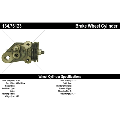 Front Left Wheel Cylinder by CENTRIC PARTS - 134.76123 pa2