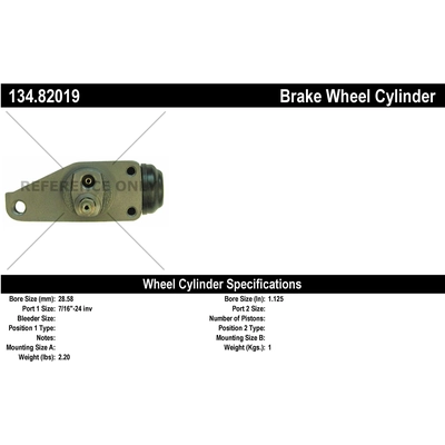 Front Left Wheel Cylinder by CENTRIC PARTS - 134.82019 pa1