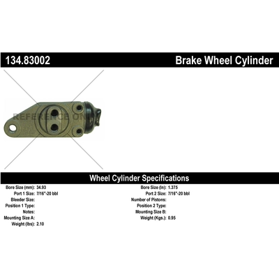 Front Left Wheel Cylinder by CENTRIC PARTS - 134.83002 pa2