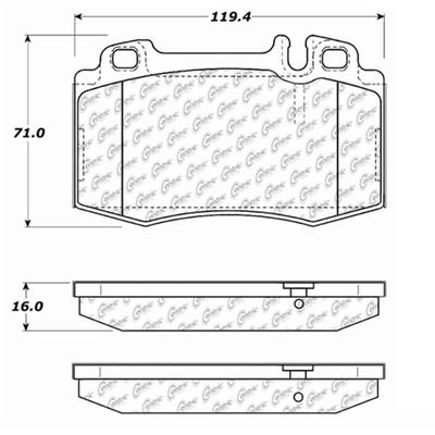 Plaquettes de frein d'�quipement d'origine avant by CENTRIC PARTS - 100.08470 pa2