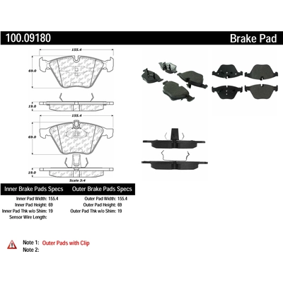 Front Original Equipment Brake Pads by CENTRIC PARTS - 100.09180 pa5