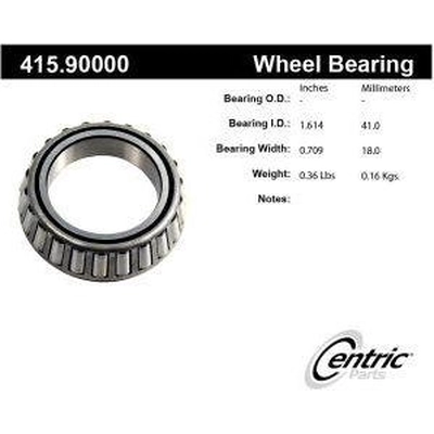 Front Outer Bearing by CENTRIC PARTS - 415.90000 pa2