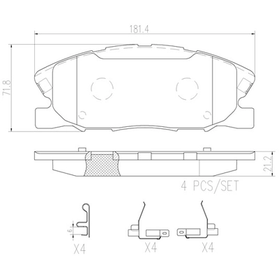 BREMBO - P18037N - Disc Brake Pads pa1