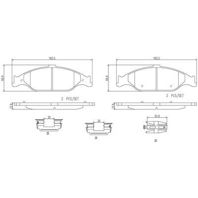 BREMBO - P24082N - Disc Brake Pads pa2