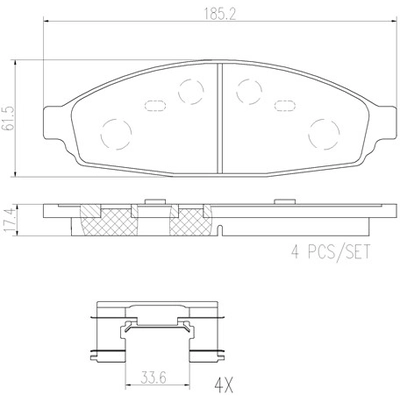 BREMBO - P24128N - Disc Brake Pads pa2