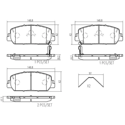 BREMBO - P28096N - Disc Brake Pads pa1