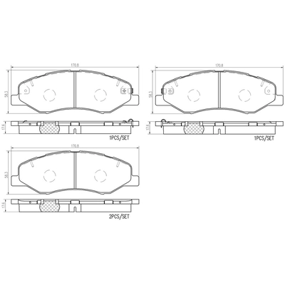 BREMBO - P28102N - Front Disc Brake Pad Set pa2