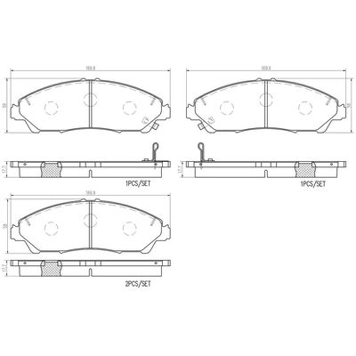 BREMBO - P28105N - Front Disc Brake Pad Set pa2