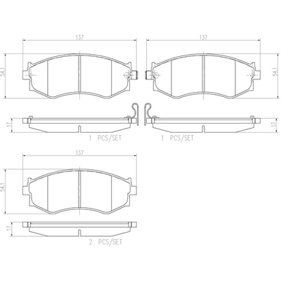 BREMBO - P30002N - Disc Brake Pads pa1