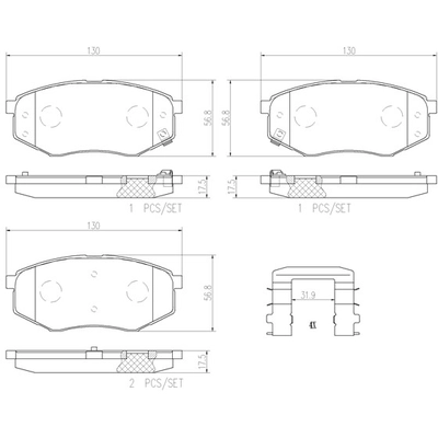 BREMBO - P30055N - Disc Brake Pads pa1