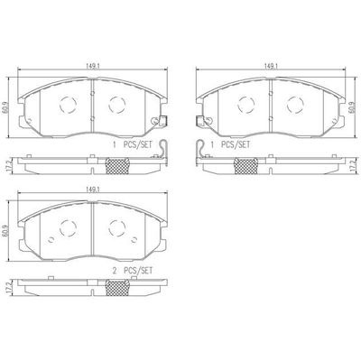 BREMBO - P30078N - Disc Brake Pads pa1