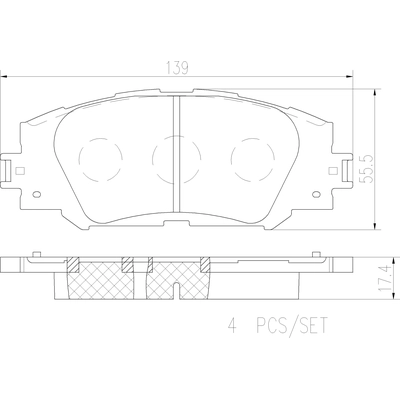 Front Premium Ceramic Pads by BREMBO - P83155N pa3