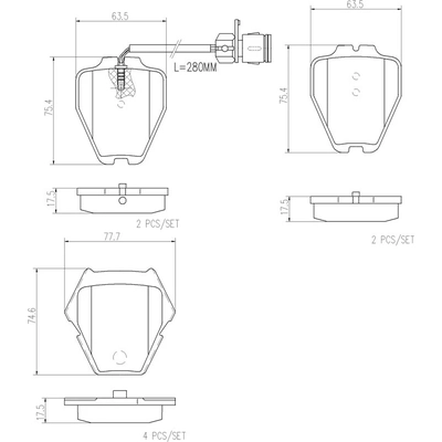 BREMBO - P85054N - Front Disc Brake Pads pa3