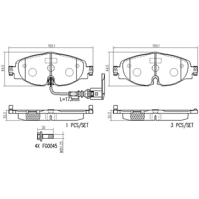 Plaquettes avant en céramique de qualité supérieure by BREMBO - P85126N pa1