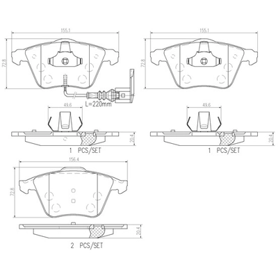 BREMBO - P85129N - Brake Pad pa1