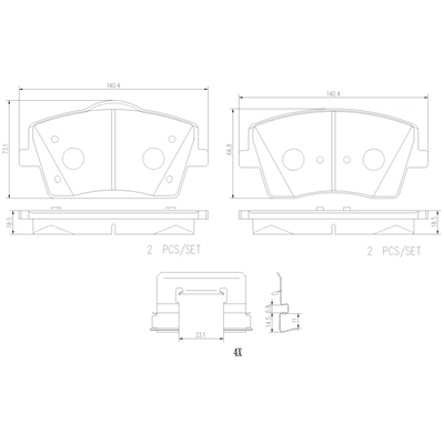 BREMBO - P86031N - Brake Pads pa2