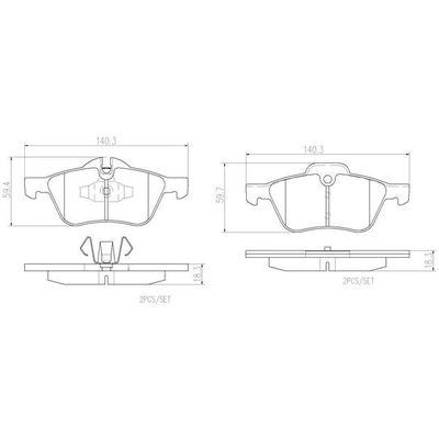 Plaquettes avant en c�ramique de qualit� sup�rieure by BREMBO - P06030N pa5