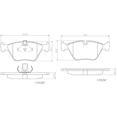 Front Premium Ceramic Pads by BREMBO - P06065N pa2