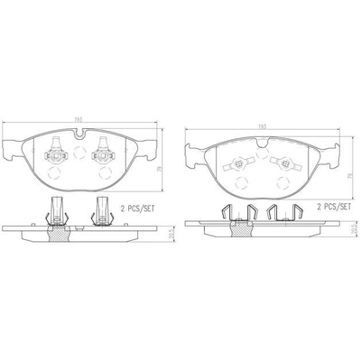 Plaquettes avant en céramique de qualité supérieure by BREMBO - P06066N pa9