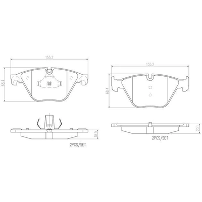 Plaquettes avant en céramique de qualité supérieure by BREMBO - P06074N pa6