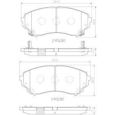 Plaquettes avant en céramique de qualité supérieure par BREMBO - P09018N pa3