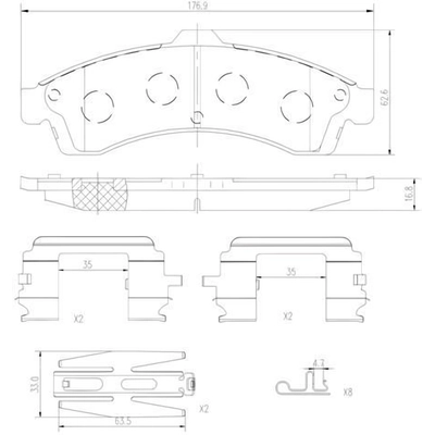 Plaquettes avant en c�ramique de qualit� sup�rieure by BREMBO - P10009N pa6