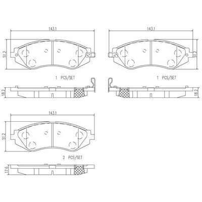 Plaquettes avant en céramique de qualité supérieure by BREMBO - P10032N pa2