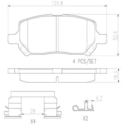 Plaquettes avant en céramique de qualité supérieure by BREMBO - P10043N pa2