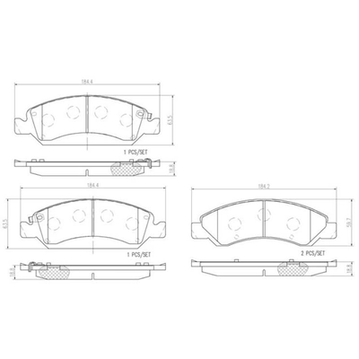 Front Premium Ceramic Pads by BREMBO - P10058N pa5