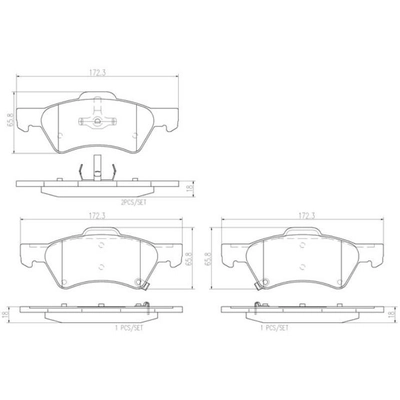 Plaquettes avant en c�ramique de qualit� sup�rieure by BREMBO - P11015N pa5