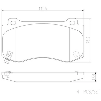 Plaquettes avant en céramique de qualité supérieure by BREMBO - P11023N pa6