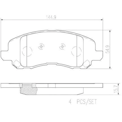 Plaquettes avant en céramique de qualité supérieure by BREMBO - P18001N pa2